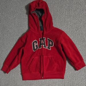 GAP Vibrant Red Zip-Up Hoodie